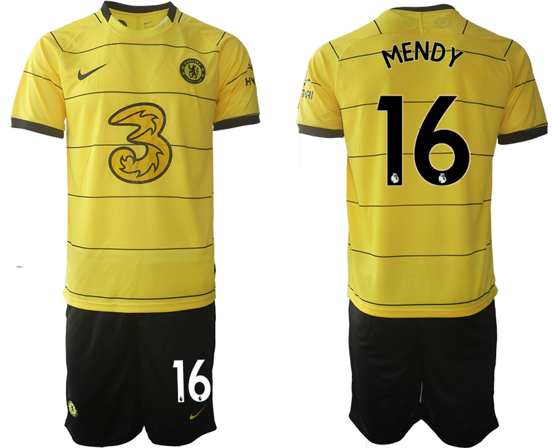 Men 2021-2022 Club Chelsea away yellow #16 Soccer Jersey->chelsea jersey->Soccer Club Jersey